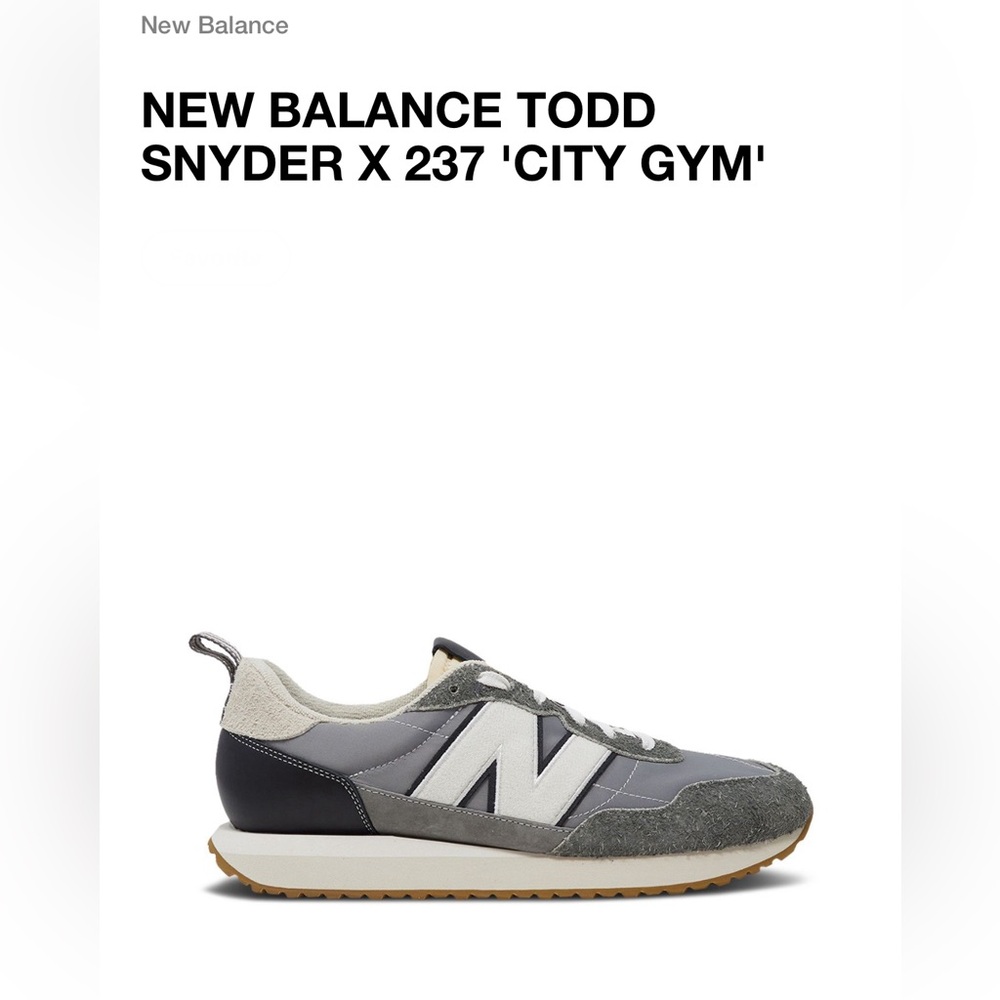 NEW BALANCE TODD SNYDER X 237 'CITY GYM'